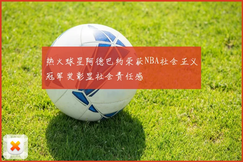 热火球星阿德巴约荣获NBA社会正义冠军奖彰显社会责任感